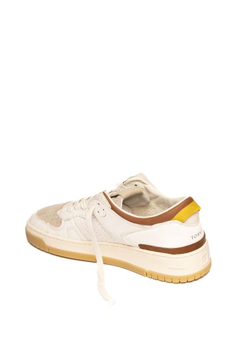 White/tan torneo sneaker D.A.T.E. | TORNEO UNATURAL-WHT/CUO